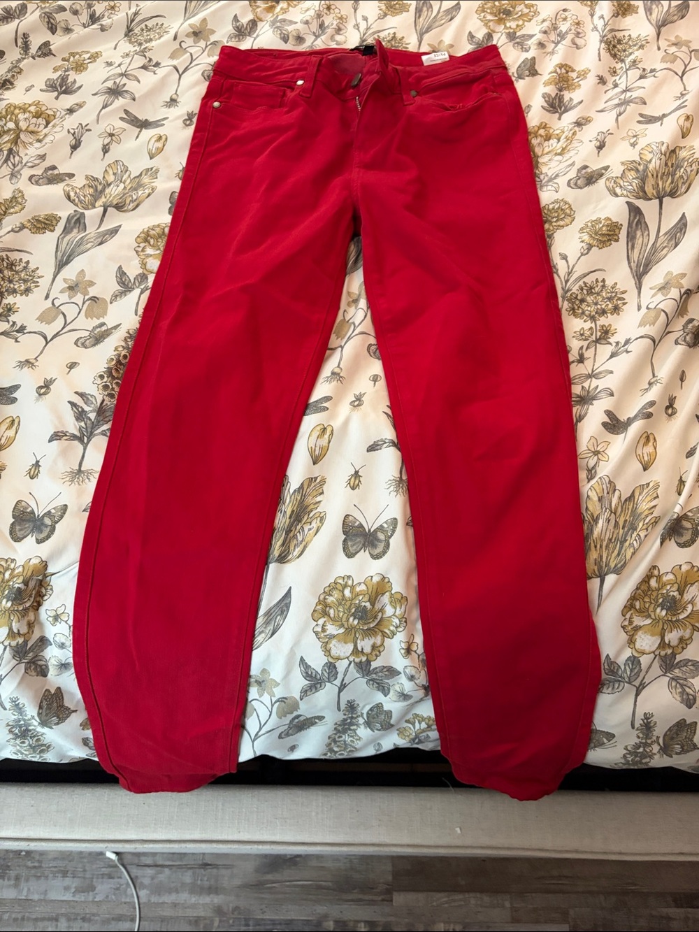 Paige Bright Red Women's Straight-Leg Pants